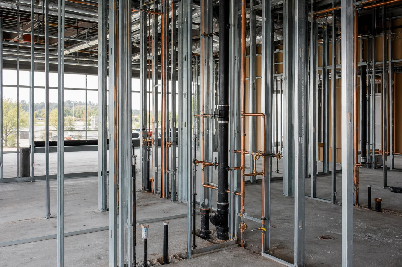 North County commercial tenant-improvement plumbing rough-in in a Dave's Plumbing guide